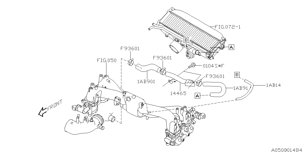 99071AB910 - Genuine Subaru HOSE VACUUM