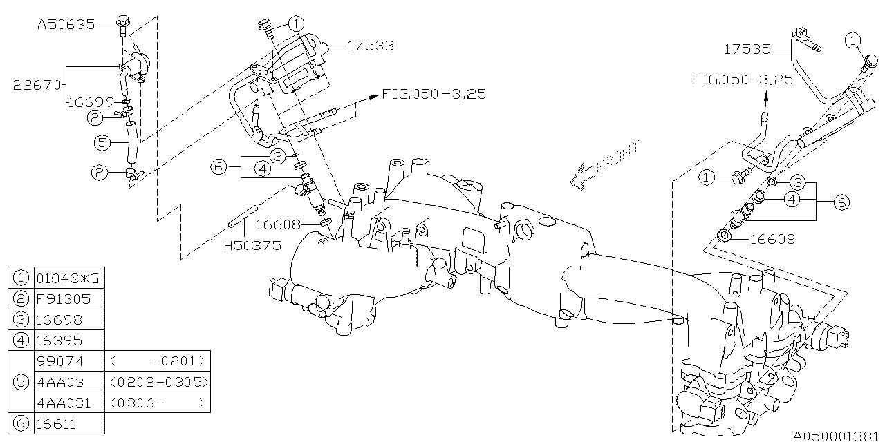 99074AA031 - Genuine Subaru HOSE FUEL