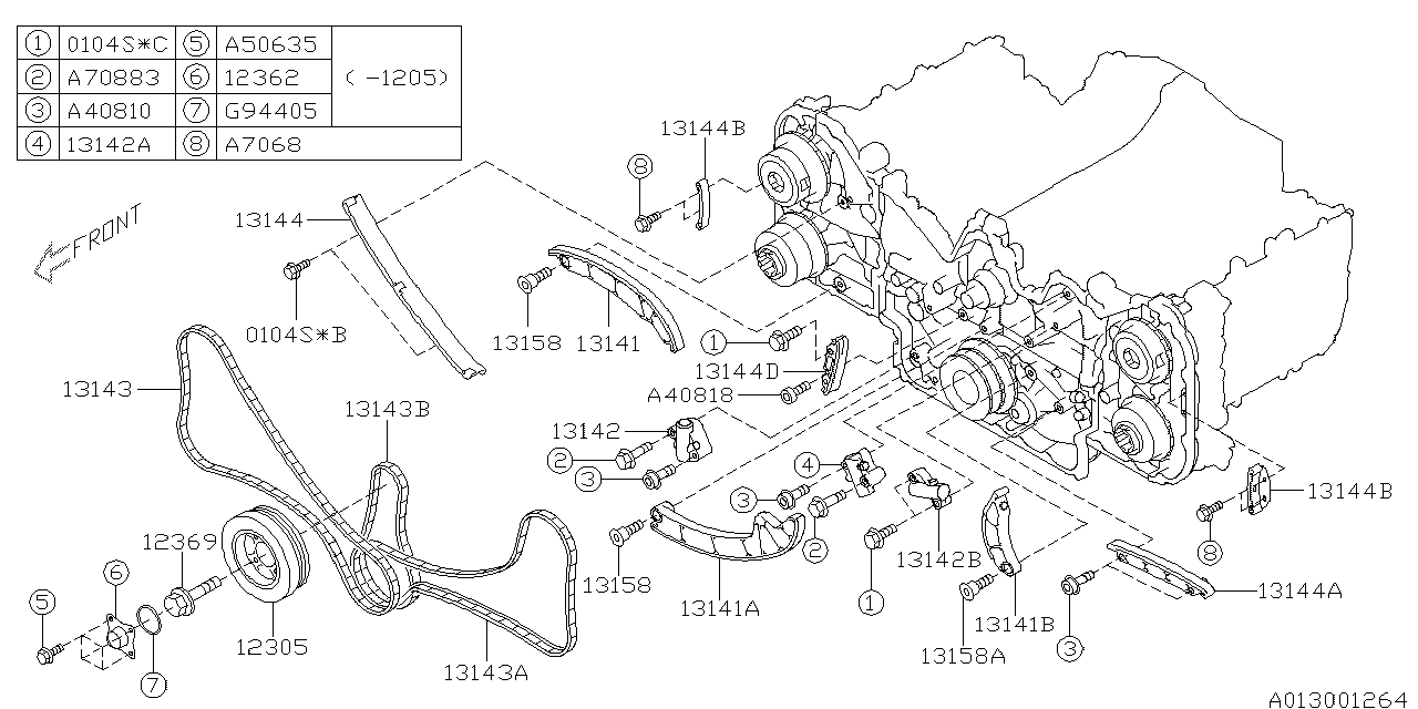 13143AA110 - Genuine Subaru TIMING CHAIN