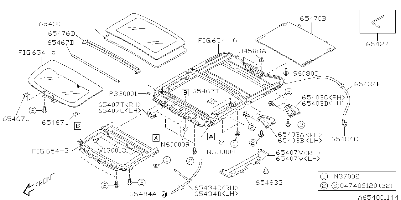Subaru 65470AE00EGF Shade Assembly TW/R