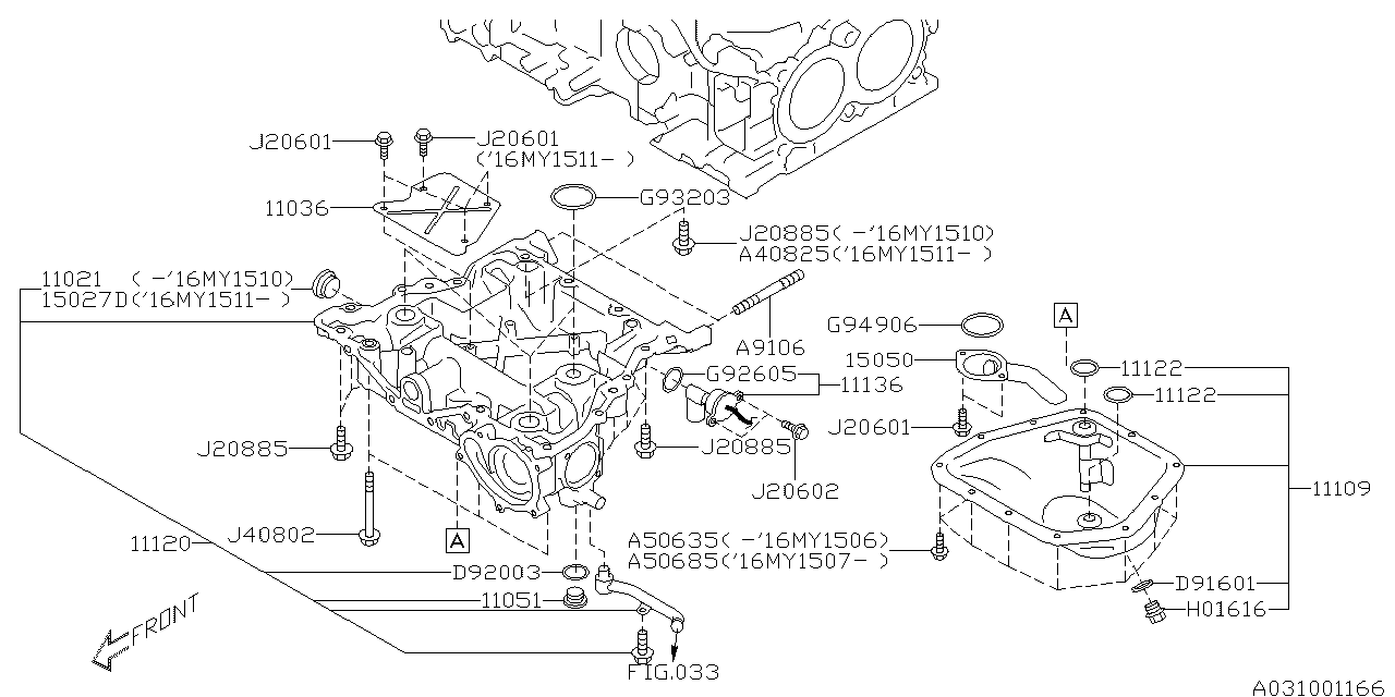 11136AA110 - Genuine Subaru SWITCH ASSEMBLY OIL LEVEL