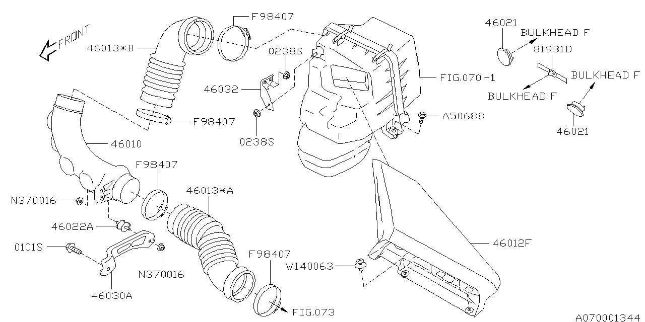 Subaru 81931KG020 Protector Harness