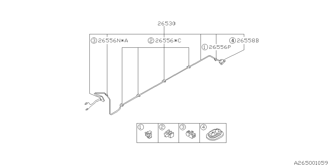 Subaru 26520PA050 Brake Pipe