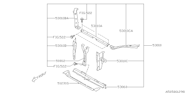 2015 Subaru Impreza Body Panel Diagram 5
