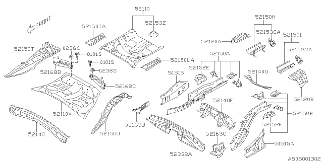 2014 Subaru Impreza Body Panel Diagram 4
