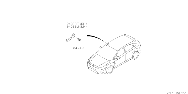 2012 Subaru Impreza Inner Trim Diagram 2