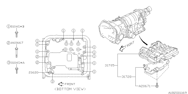 2011 Subaru Forester STRAINER Assembly OILTM Diagram for 31728AA130