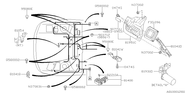 2011 Subaru Forester Wiring Harness Center Bhd Diagram for 81403SC070