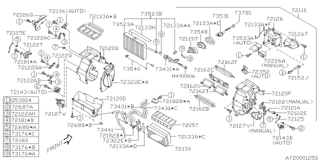 2010 Subaru Forester Actuator Mix Motor Diagram for 72131FG030