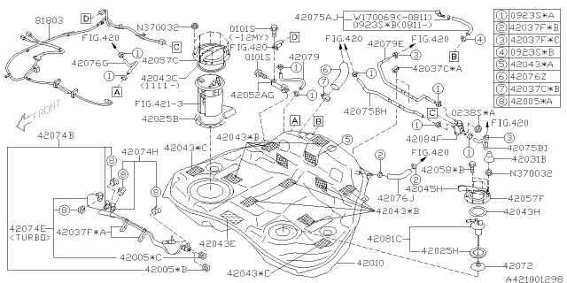 2012 Subaru Forester Cord Fuel Diagram for 81803FG020
