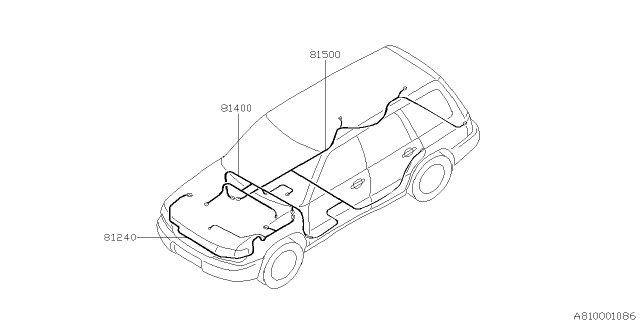 2000 Subaru Forester Harness-BULKHEAD Diagram for 81422FC300