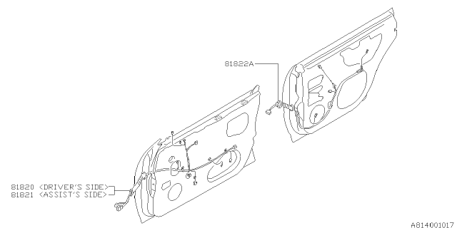 2000 Subaru Forester Cord Diagram for 81821FC330