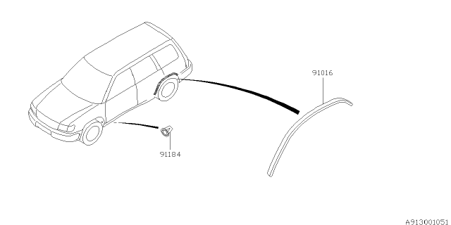2000 Subaru Forester Screw Diagram for 91022FC200