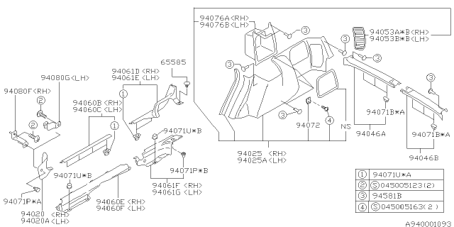 1999 Subaru Forester Hook Diagram for 92020FA010GC