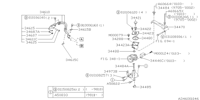 2002 Subaru Forester Cap Diagram for 34438AC040
