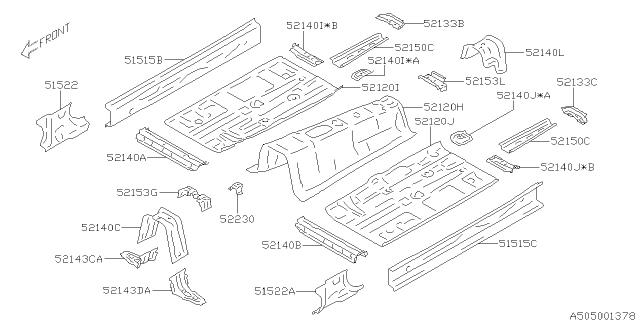 2018 Subaru BRZ Body Panel Diagram 1