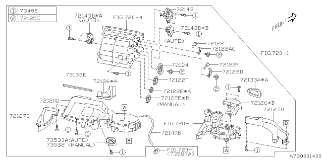2020 Subaru BRZ Lever Diagram for 72122CA090