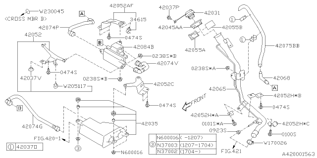 2020 Subaru BRZ Fuel Piping Diagram 1