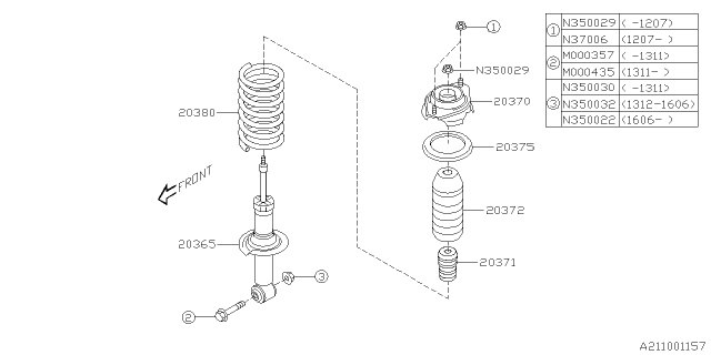 2019 Subaru BRZ Coil Spring Diagram for 20380CA211