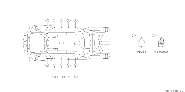 2020 Subaru BRZ Under Cover & Exhaust Cover Diagram 1