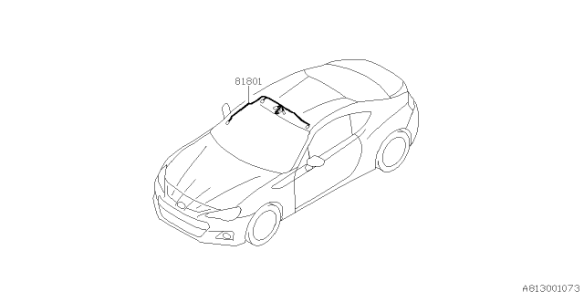 2013 Subaru BRZ Cord - Roof Diagram