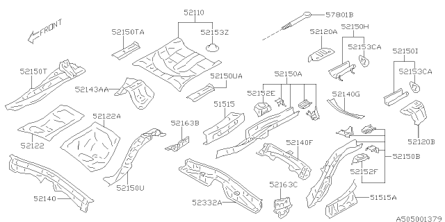 2016 Subaru BRZ Body Panel Diagram 3