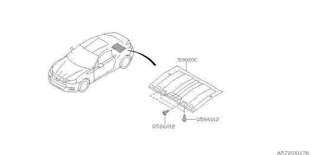 2019 Subaru BRZ Under Cover & Exhaust Cover Diagram 2