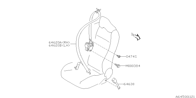 2020 Subaru BRZ Front Seat Belt Diagram