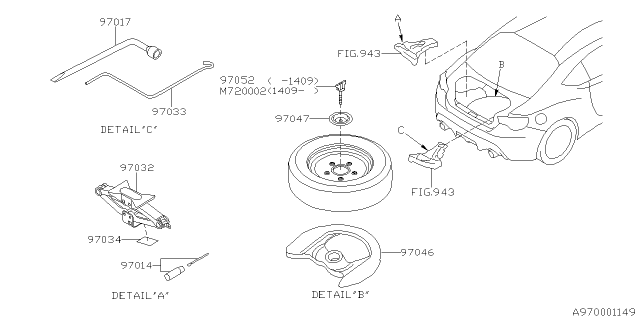 2018 Subaru BRZ Tool Kit & Jack Diagram 2