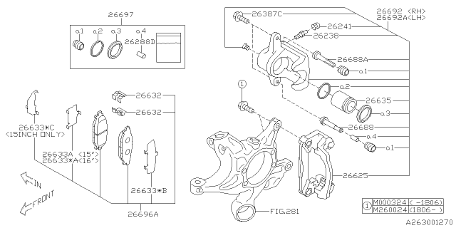 2020 Subaru BRZ Rear Brake Diagram 1