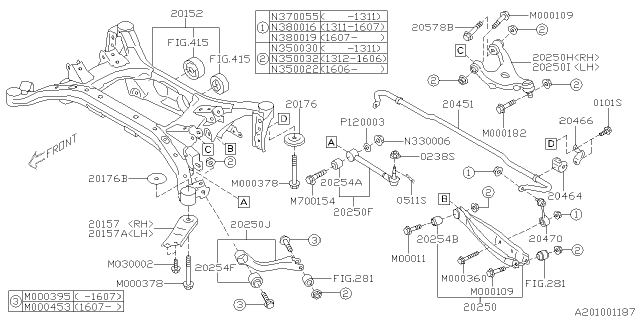 2020 Subaru BRZ Rear Suspension Diagram