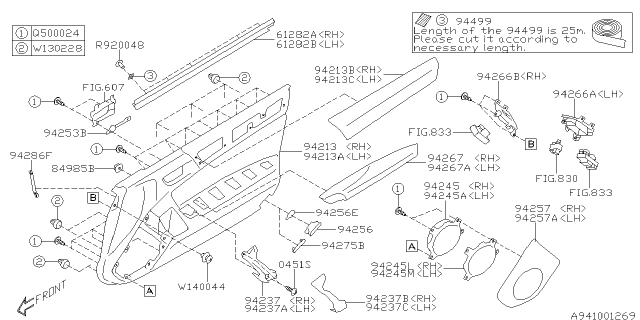 2018 Subaru BRZ Plate Door Diagram for 94253FJ000