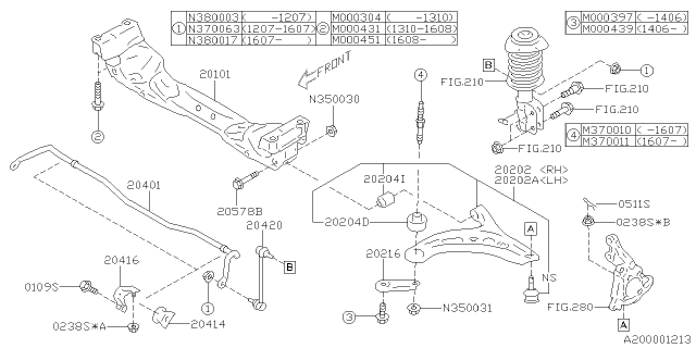 2015 Subaru BRZ Front Suspension Diagram 1