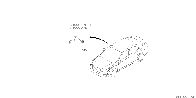 2014 Subaru Impreza Inner Trim Diagram 2