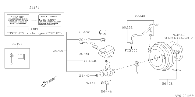 2015 Subaru Impreza Brake System - Master Cylinder Diagram
