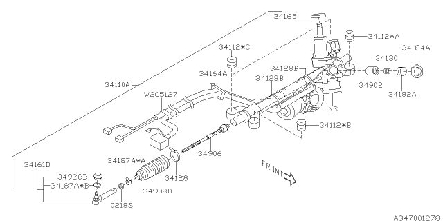 2015 Subaru Impreza Power Steering Gear Box Diagram 2