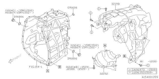 2016 Subaru Impreza Automatic Transmission Case Diagram 4