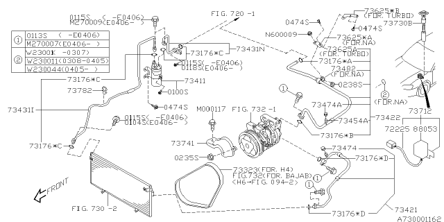 2004 Subaru Baja Liquid Tank Assembly Diagram for 73410AE07A