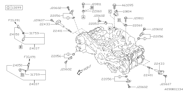 2021 Subaru Crosstrek Coil Ay Ignition Diagram for 22433AA741