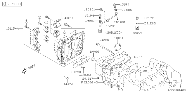 2019 Subaru Crosstrek Plate Cylinder Head Diagram for 11084AA250