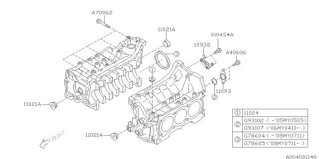 2006 Subaru Legacy Cylinder Block Diagram 4