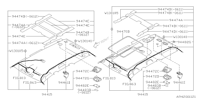 2009 Subaru Outback Roof Trim Diagram 2