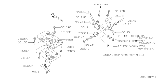 2007 Subaru Legacy Selector System Diagram 3