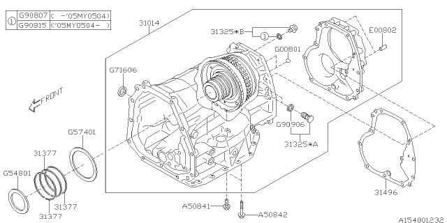 2006 Subaru Legacy Automatic Transmission Case Diagram 9