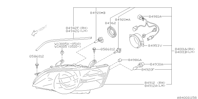2005 Subaru Legacy Head Lamp Diagram