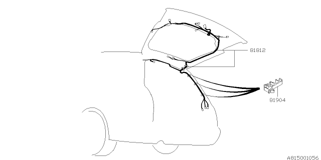2008 Subaru Outback Cord - Rear Diagram 2
