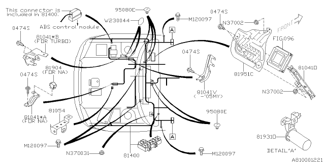 2008 Subaru Legacy Wiring Harness - Main Diagram 2