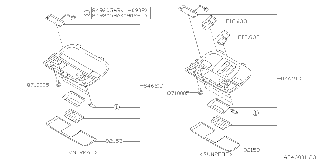 2006 Subaru Legacy Lamp - Room Diagram 3