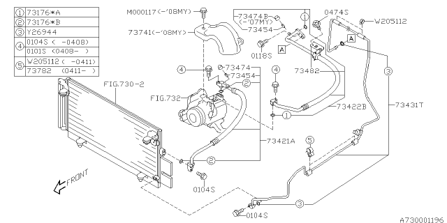 2005 Subaru Legacy Air Conditioner System Diagram 2