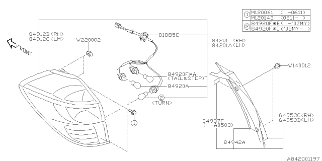 2005 Subaru Legacy GROMMET R/C A Diagram for 909220002